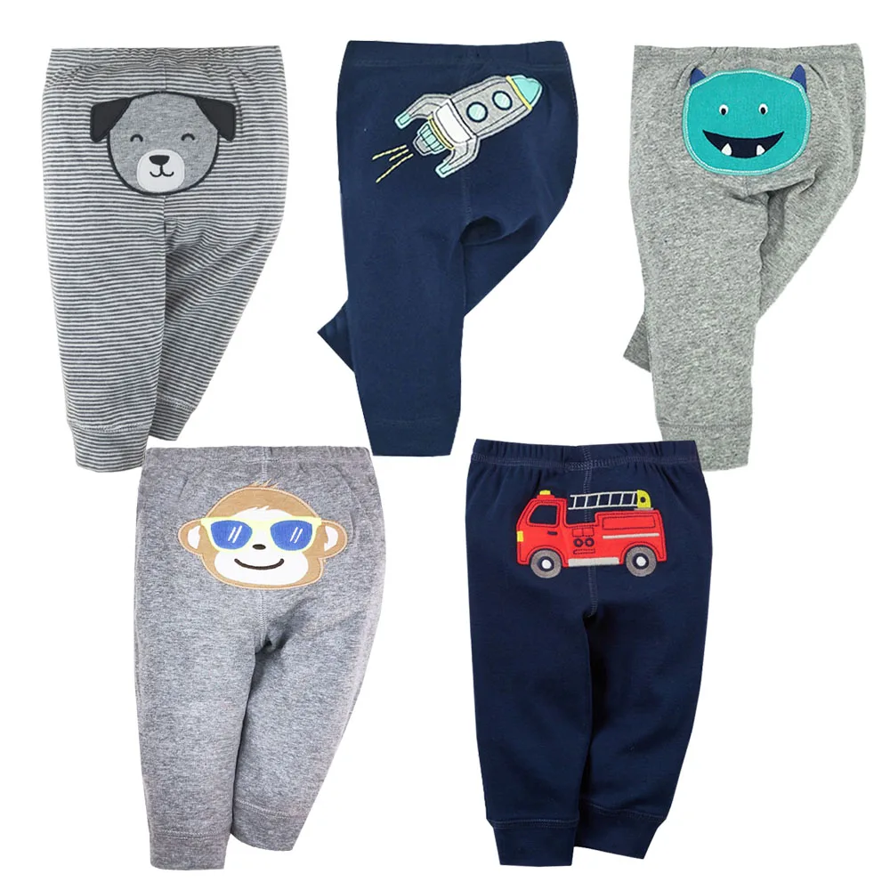 Baby Leggings Cotton Pants Baby Trousers 3/4/5PCS/LOT Newborn Pants Cartoon 100% Cotton 9-24M-3TM