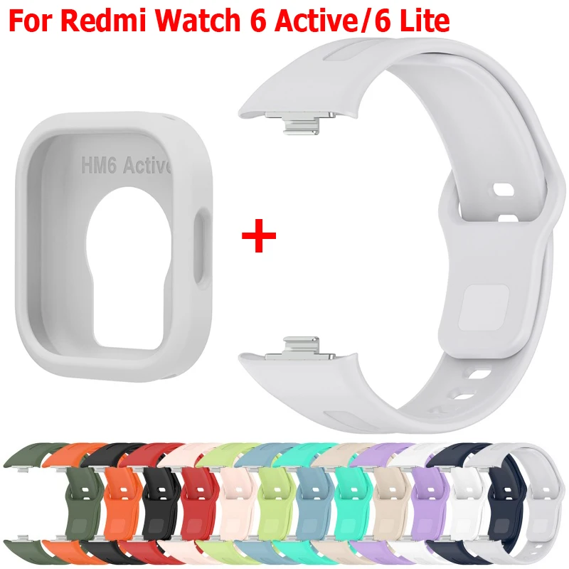 Sports Silicone Band with Protective Case for Smartwatch - Universal Fit Strap and Case Accessories