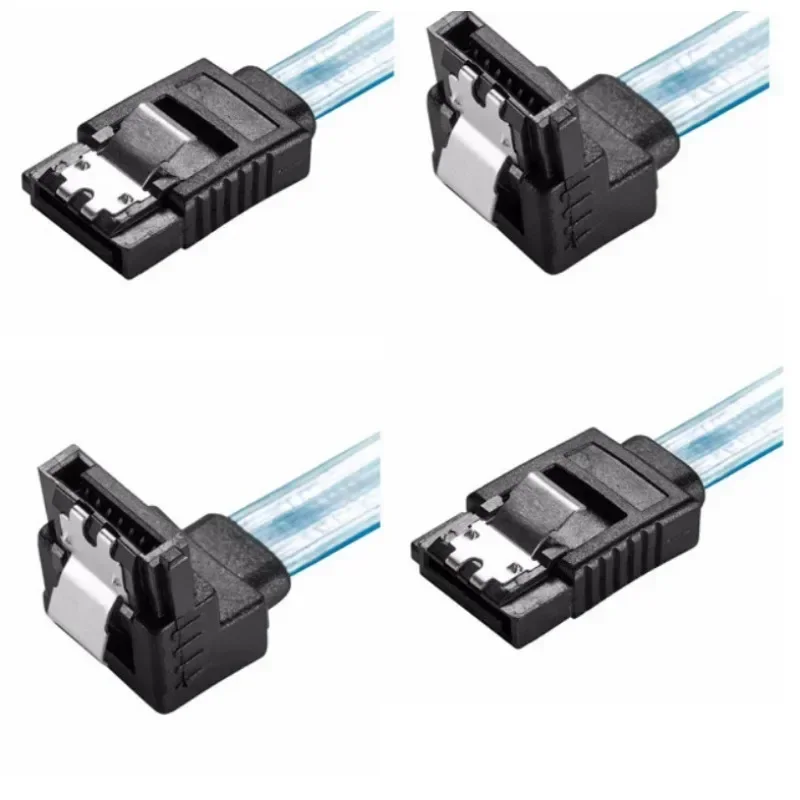 SATA 3.0 III 하드 디스크 드라이브 직선 케이블 직각 케이블, HDD SSD 데이터 직렬 ATA 코드 라인, AllCopper 데이터 케이블, 480 MB/S, 1m