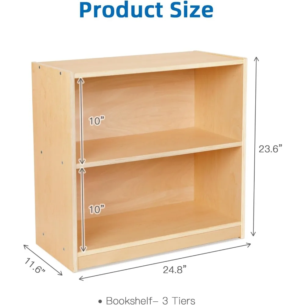 Shelf and Toy Storage,Compact Toddler Bookshelf for Small Space,Wooden Storage Cabinet Shelves and Kids Bookcase for Small Space 4