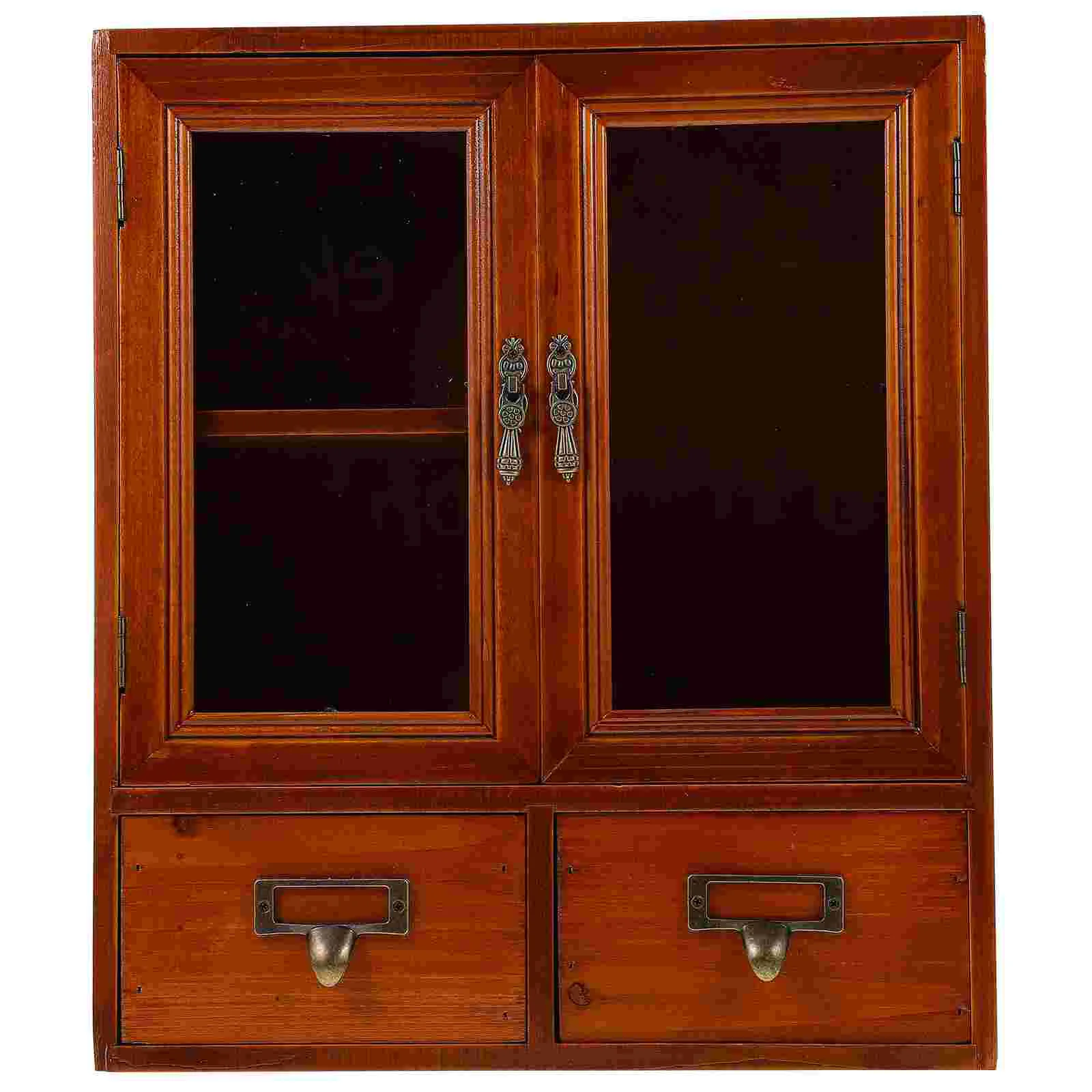 

Display Case Low Storage Cabinet for Wall Furniture Wooden Landscaping Decor