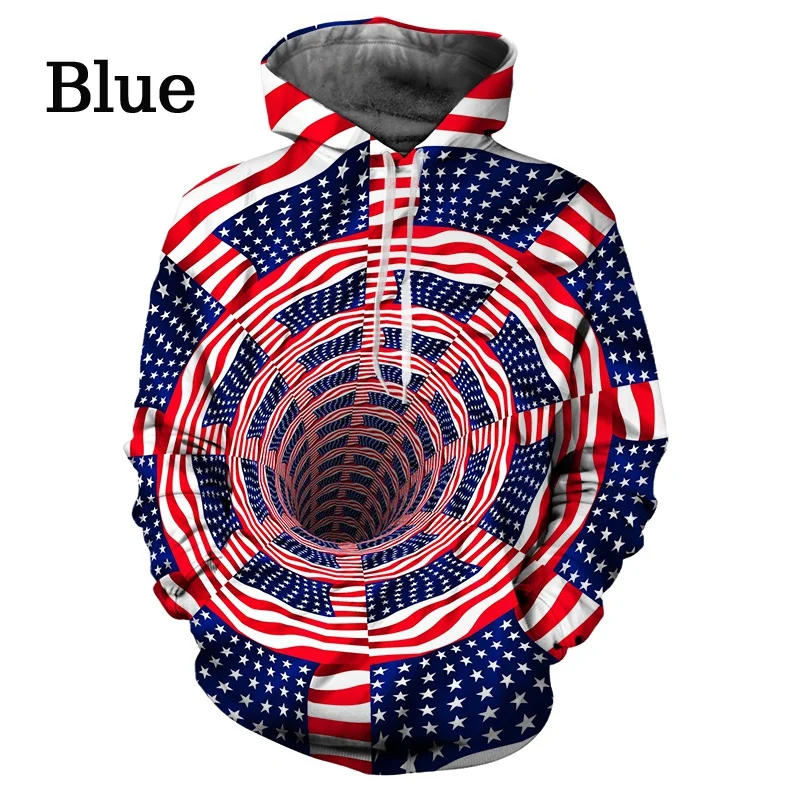 

2022 Pop Flag Pattern Art Print 3D Printing Hoodie Men and Women Everyday Comfort Hoodie Street Style
