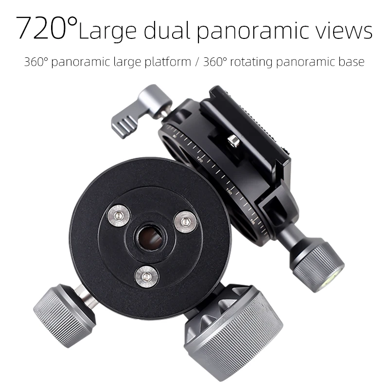 44mm Ball Head Camera Tripod Monopod Mounting Adapter Arca Quick Release Plate Aluminum Alloy Load Bearing 25kg tripod ball head