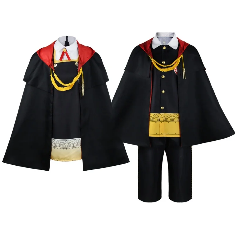 

Child Adult Anime Spy X Family Damian Desmond Anya Forger Cosplay Costumes Men Uniform Capes Women Cloak Dresses Halloween Party