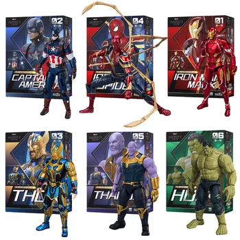 Avengers 1/12 Iron Man MK50 Iron Spider Thanos Hulk Action Figure Captain America Model Toys legends Collection Doll kids Gift