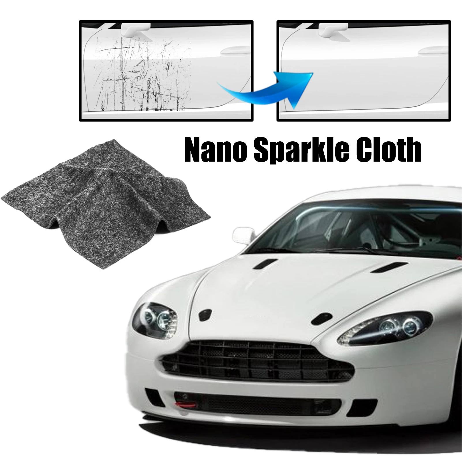 4 Packungen Nano Sparkle Tuch, Auto Kratzer Entferner Nano Magic Tuch,  Einfach zu polieren Oberfläche-t