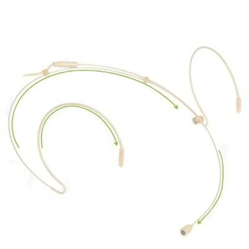 Head Worn Dual Earhook Headset Microphone Mini XLR 4 Pin TA4F Headworn Headband Mic Bodypack Transmitter