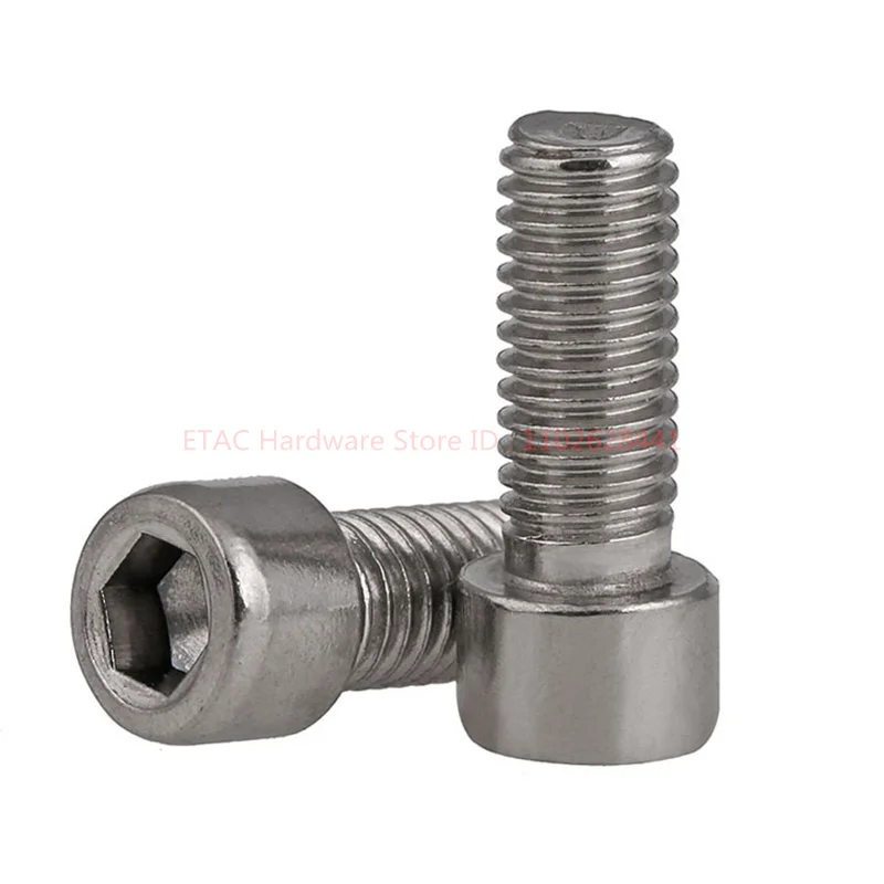 

DIN912 Allen Socket Head Screw 304 Stainless Steel M1.6 M2 M2.5 M3 M4 M5 M6 M8 Hexagon Socket Head Cap Screws Hex Socket Screw