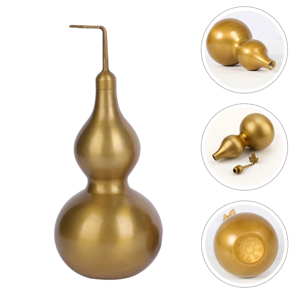 

Chinese Wu Lou Hu Lu Gourd Cucurbit Copper Wu Lou Statue Figure Sculpture Charm Amulet for Wealth Peaceful