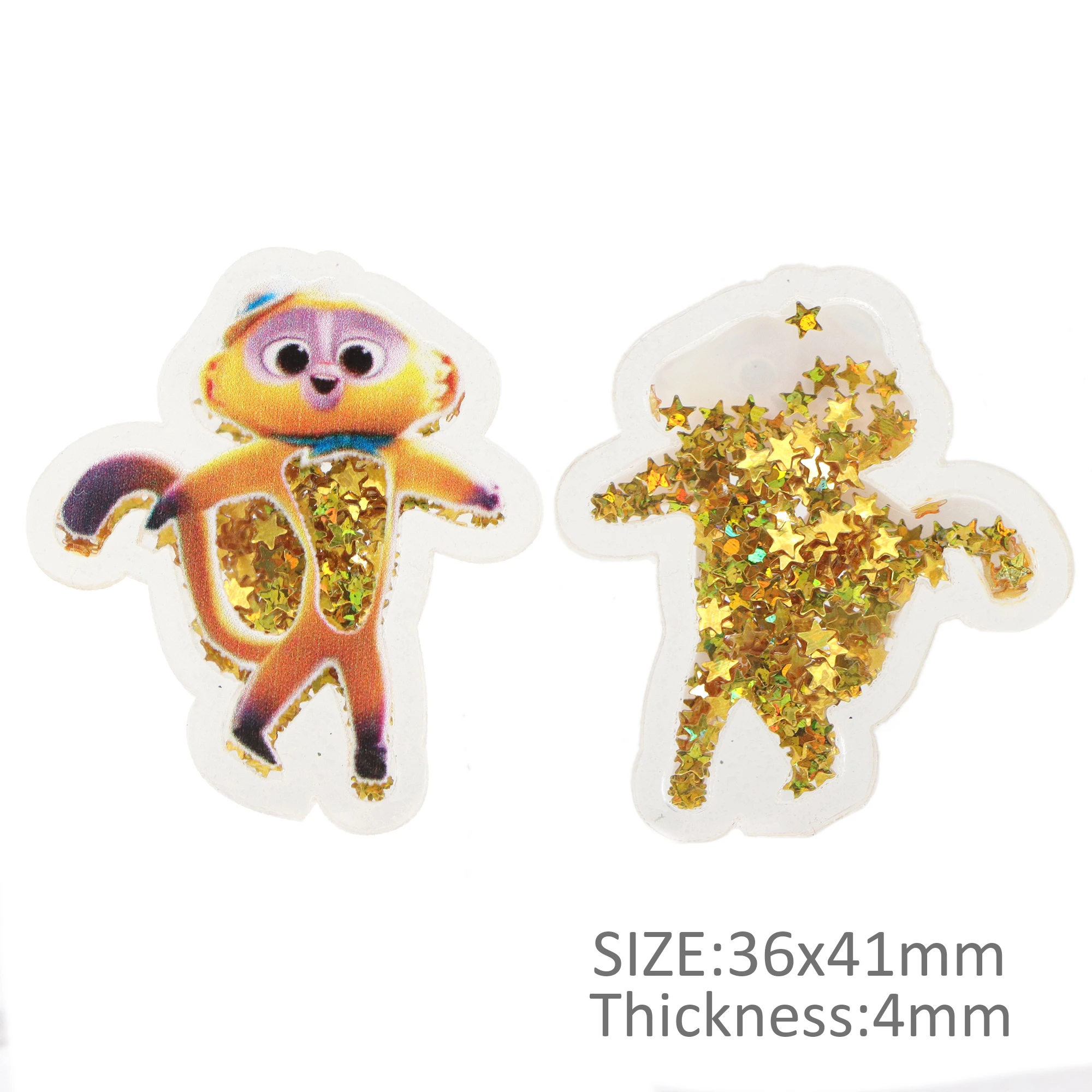 2pcs Quicksand Acrylic Planar Resin Applique for DIY Clothes Sequin Shakers Hat Headwear Hair Clips Bow Accessories,2Yc22319 miniature bird figurines Figurines & Miniatures