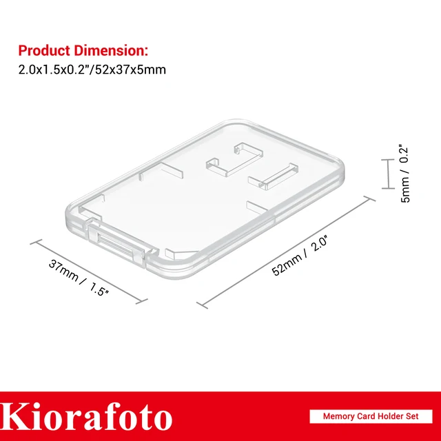 Set 24 Custodie Per Schede Memoria - Trasparenti Per SD, MicroSD, TF, MMC | 4 Misure Diverse
