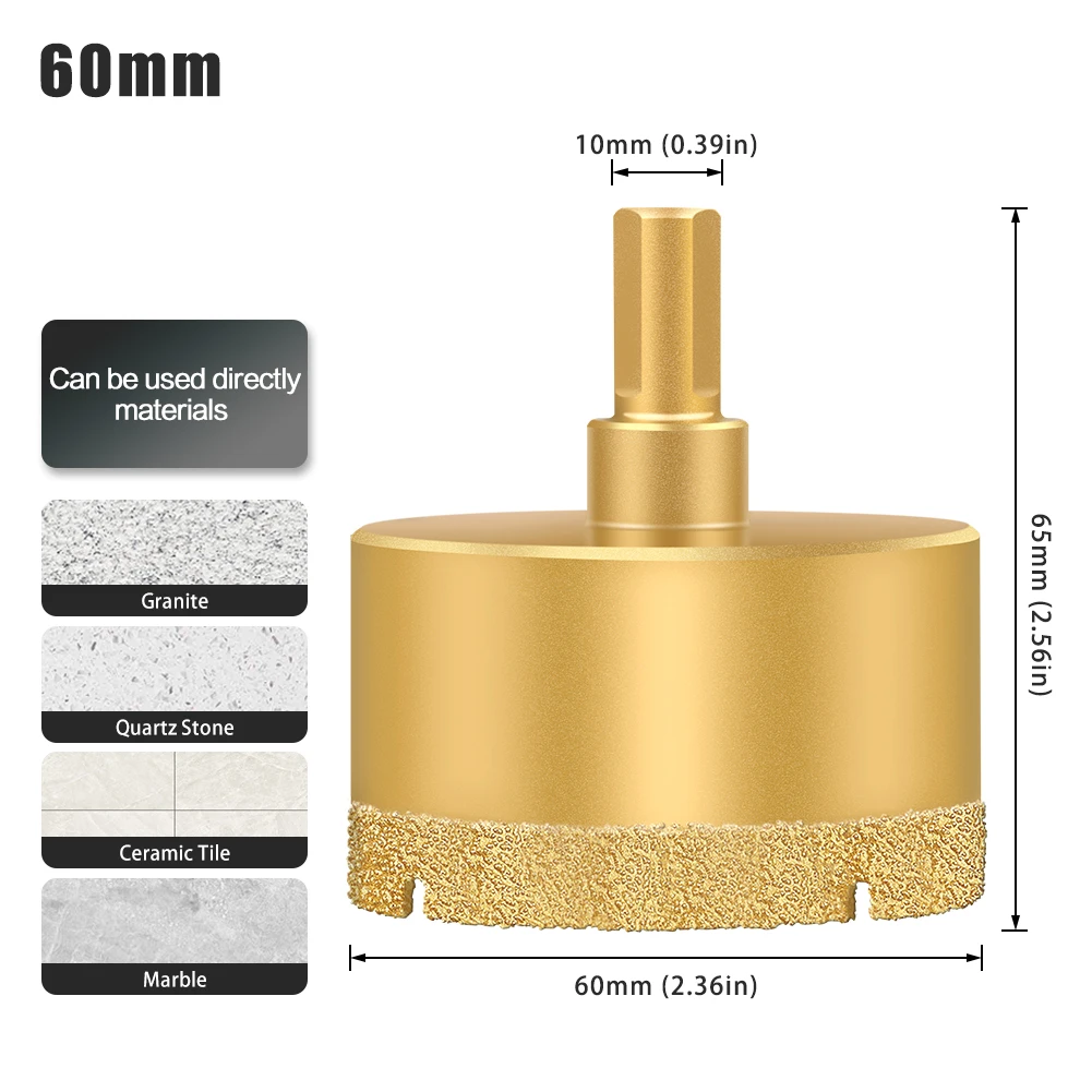 High-Grade Diamond-Coated Drill Bit for Tile, Marble, Glass, and Ceramic Drilling