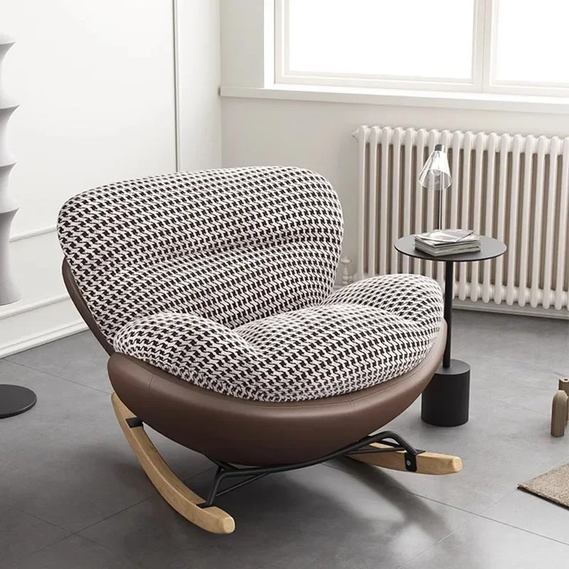 

Designer Relaxing Sofa Chair Bar Modern Ergonomic Italian Rocking Chair Back Support Pillow Meubles De Salon Korean Furniture