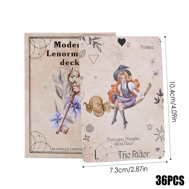 Modern Lenormand Oracle Cards Divination Tools Fortune Telling Tarot Cards Standard Tarot Decks for Board Game Fate Divination 6