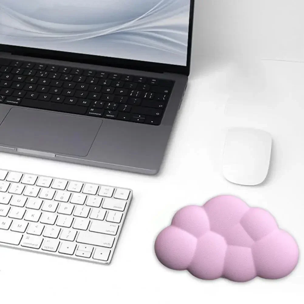 Soft Cloud Shaped Keyboard Wrist Rest Pad Memory Cotton Comfort Mouse Pad Waterproof PU Leather Hand Pillow Typewriting Tools