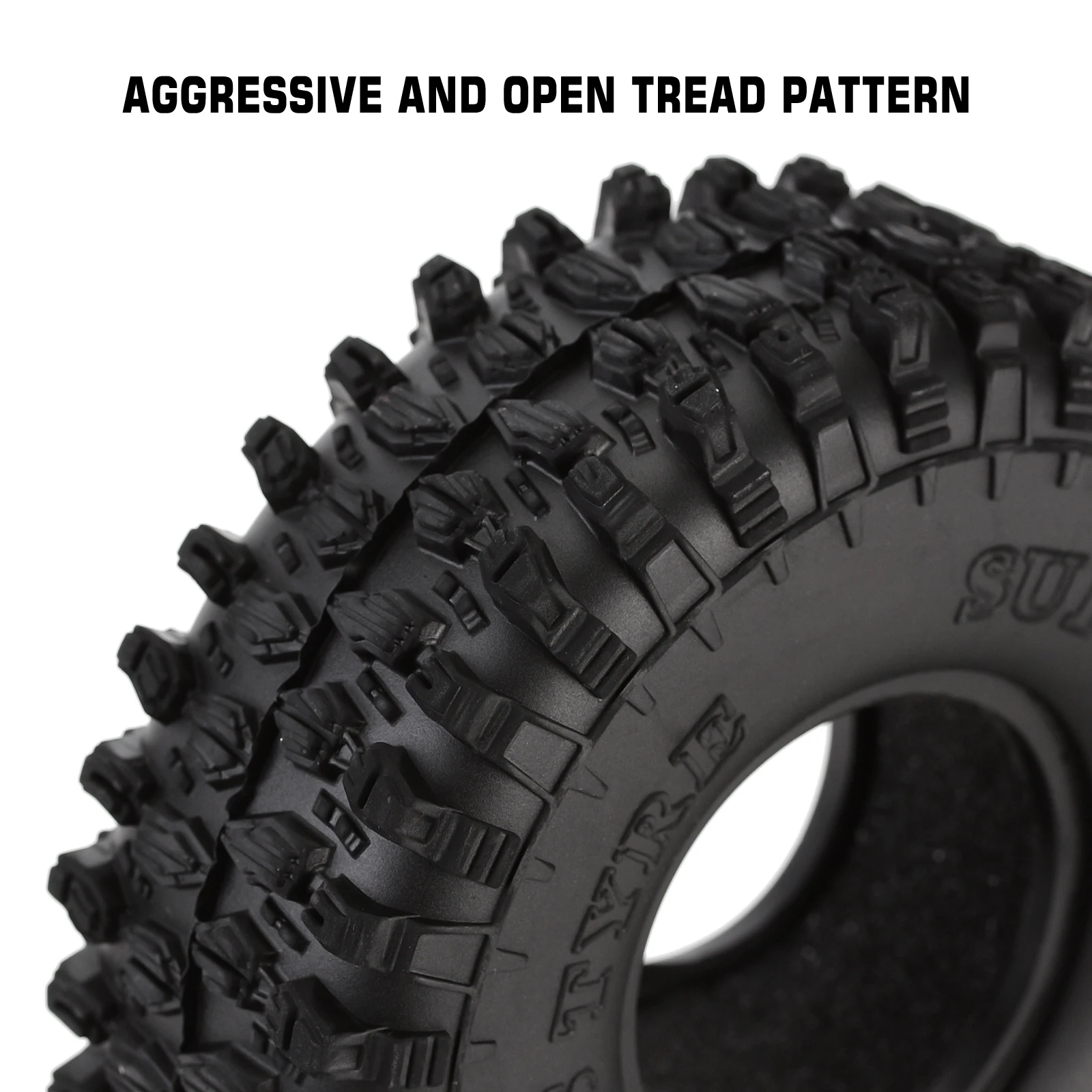 INJORA-4PCS 120MM 1.9   Ÿ̾  Ÿ̾ 1:10 RC ũѷ ڵ, Axial SCX10 90046 AXI03007 TRX4 Redcat Gen8