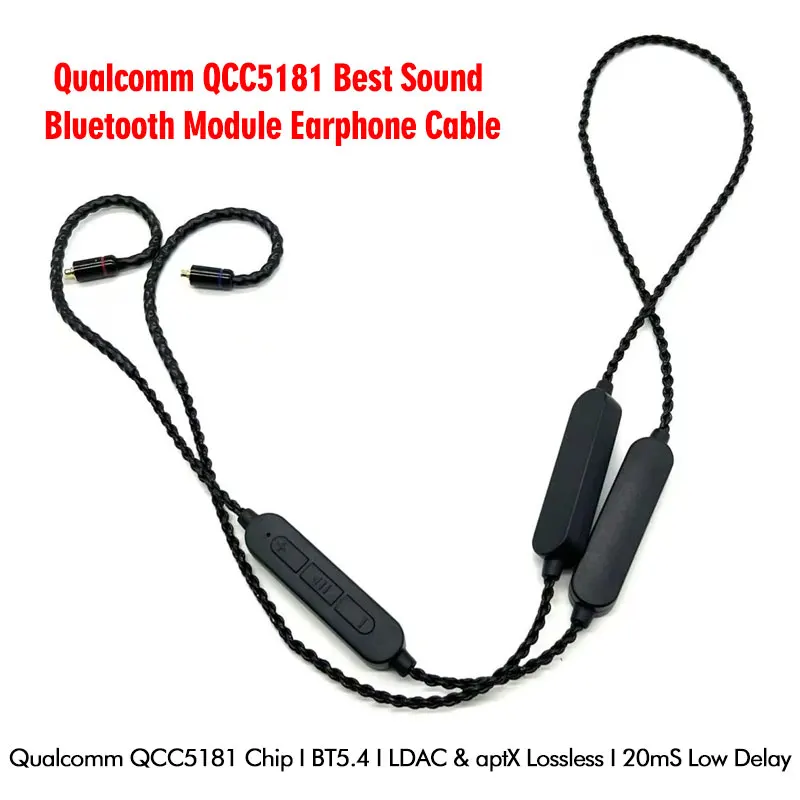 

LDAC True Wireless Ear Hook Bluetooth-Compatible 5.4 Earphones QCC5181 Chip Hi-Res Earbuds Amplifier Type C Headset aptX HD AAC