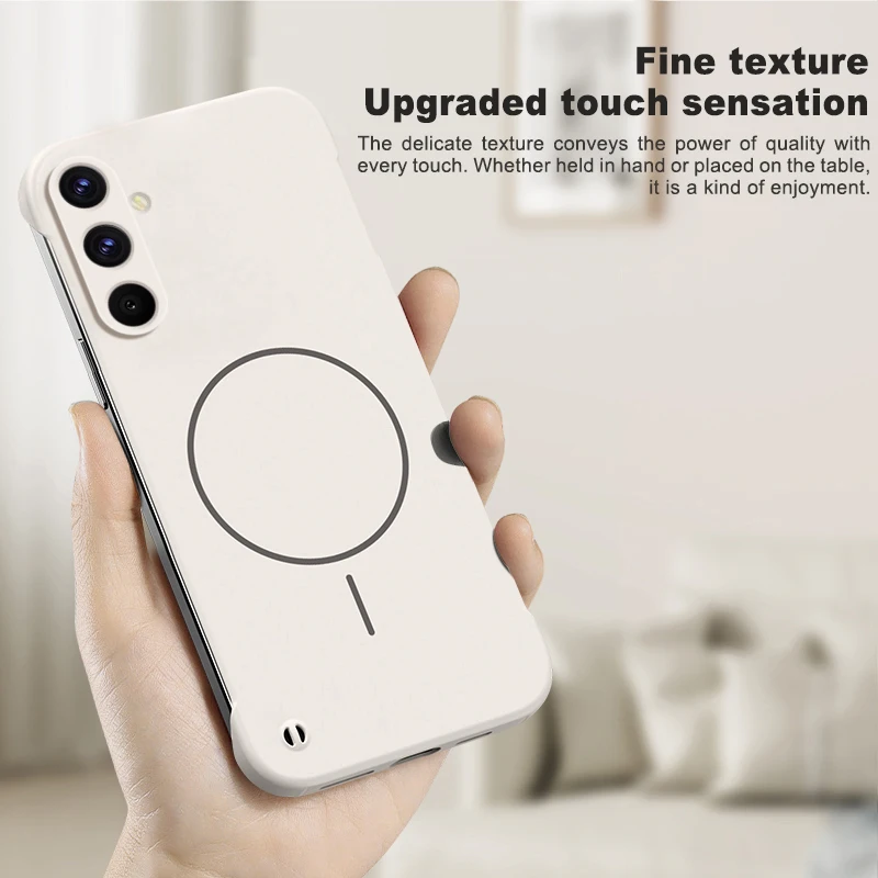 Ultra-Thin Bezel-less Matte Magnetic Phone Case with Magsafe Compatibility