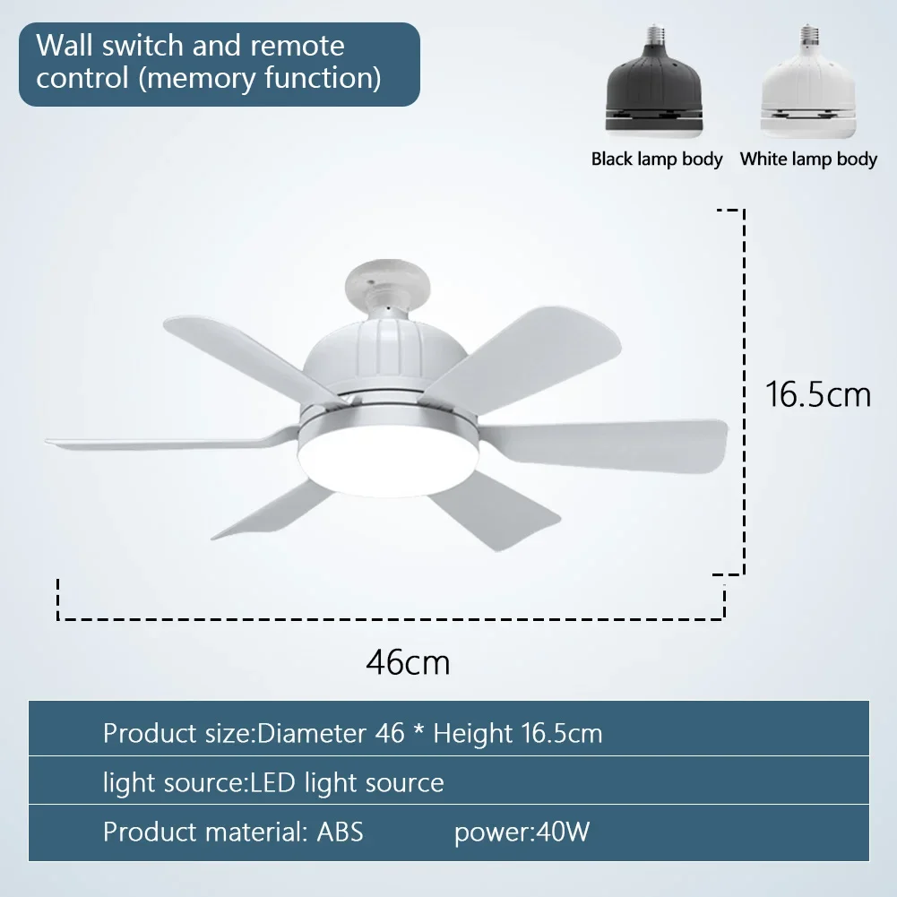 40W Decorative Ceiling Fanlight with Remote Control Creative Fan Lamp 3 Colors Adjustable Chandelier Fan Lamp for Living Room