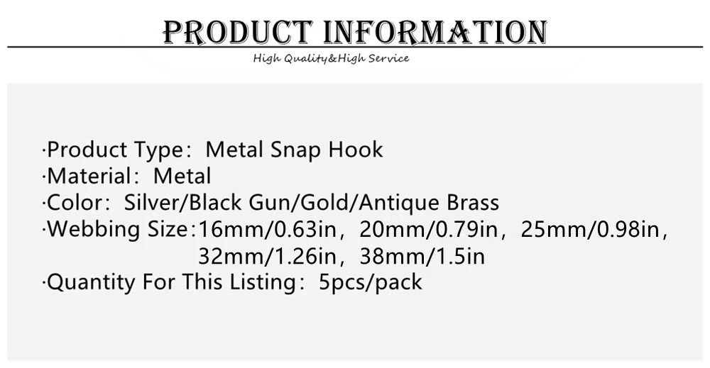 5 Teile/paket 16/20/25/32/38mm Metall Karabinerhaken Karabinerverschluss Kragen Karabiner Gürtelschnallen DIY Schlüsselanhänger Tasche Teil Zubehör – Detail 2