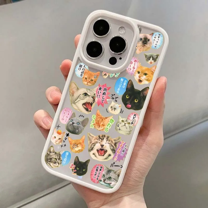 Korean Cute Cat Dog Clear Phone Case Cover