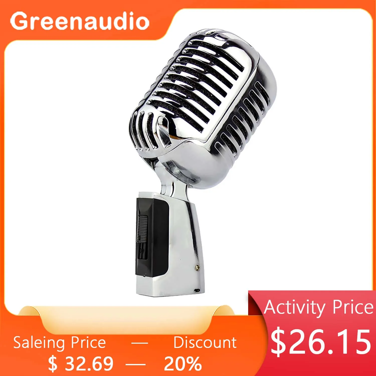 

GAM-01 professional retro recording dynamic microphone studio for broadcasting