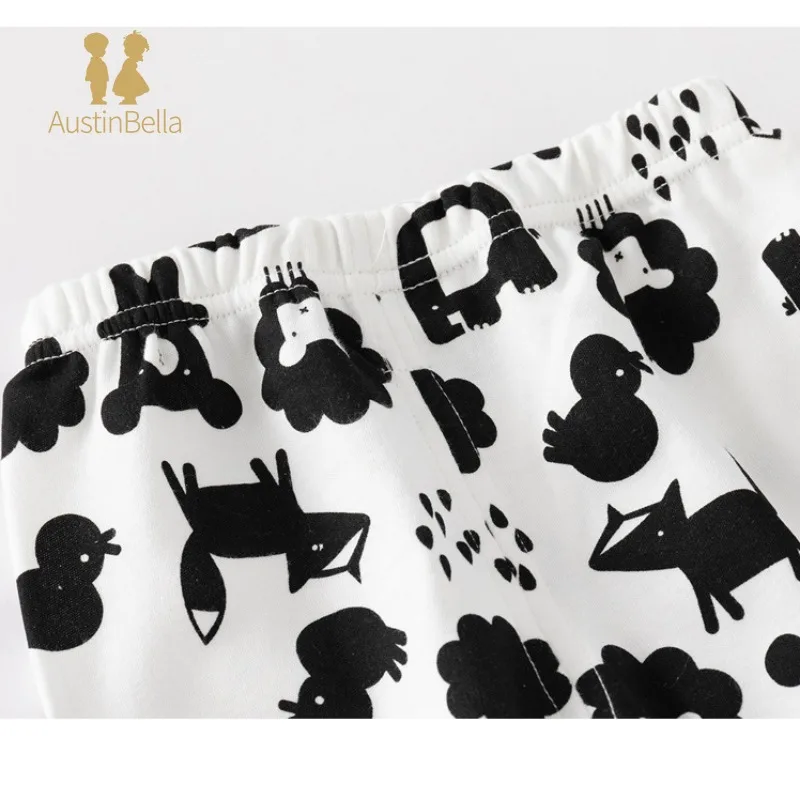 Austin & Bella 바지, 부드러운 코튼 바지, 남아 여아 PP 바지, 용수철 가을 하렘 바지, 소녀 의류, 0-7Y
