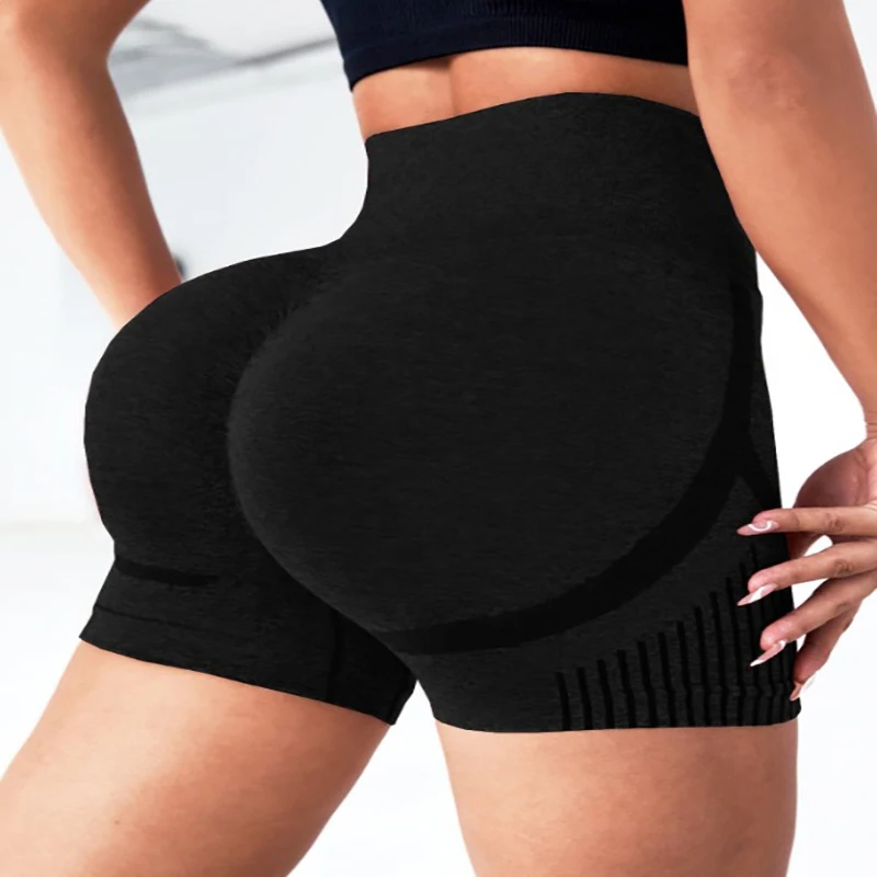 Leggings de yoga Europa y Estados Unidos Sin costuras Alta elástica Cintura alta Secado rápido Ocio Deportes Ropa de yoga Pantalones cortos para mujeres