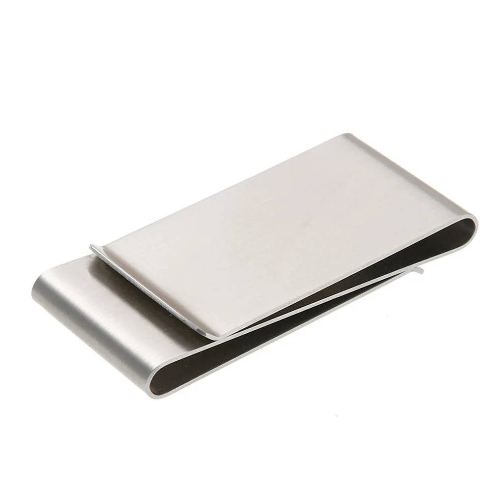 Stainless Steel Money Clip Credit Card Holder for Card Book Portable Unisex