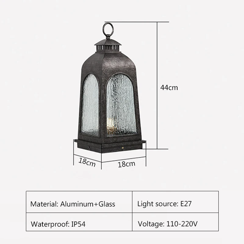 Grand Patio Outdoor Post Light Hardwire Landscap Floor Lantern Weather Resistant Walkway Lighting for Driveway Lawn Patio Garden 5