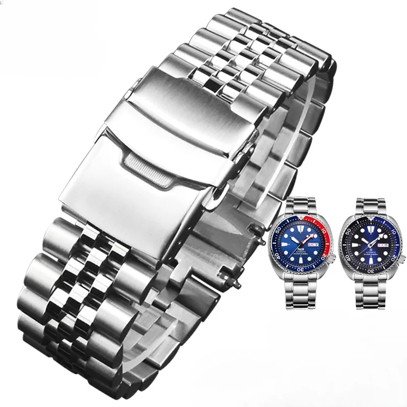 

Comfortable Waterproof Durable 22MM Steel Belt Accessories for Seiko Abalone PROSPEX SBDC053 SNE435J1 SPB149J1 Men Watch Band