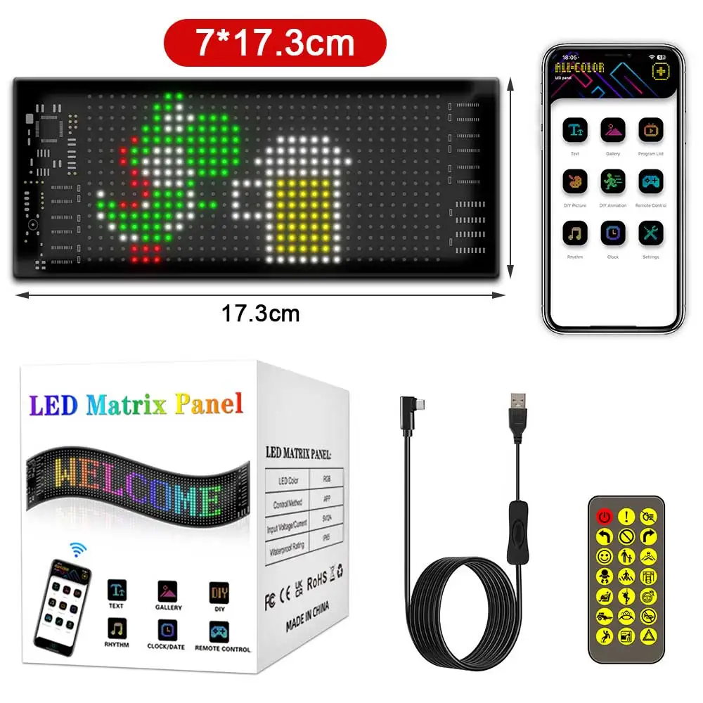 ตัวเลือกสินค้า ป้ายไฟ LED ปรับแต่งได้ ติดรถยนต์