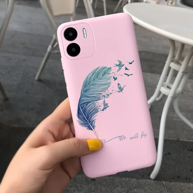 Silicone Phone Cover For Xiaomi Redmi A2 RedmiA2 A 2 Case Bumper Soft TPU  Feather Cow Sunflower Coque For Redmi A2 Capas Etui