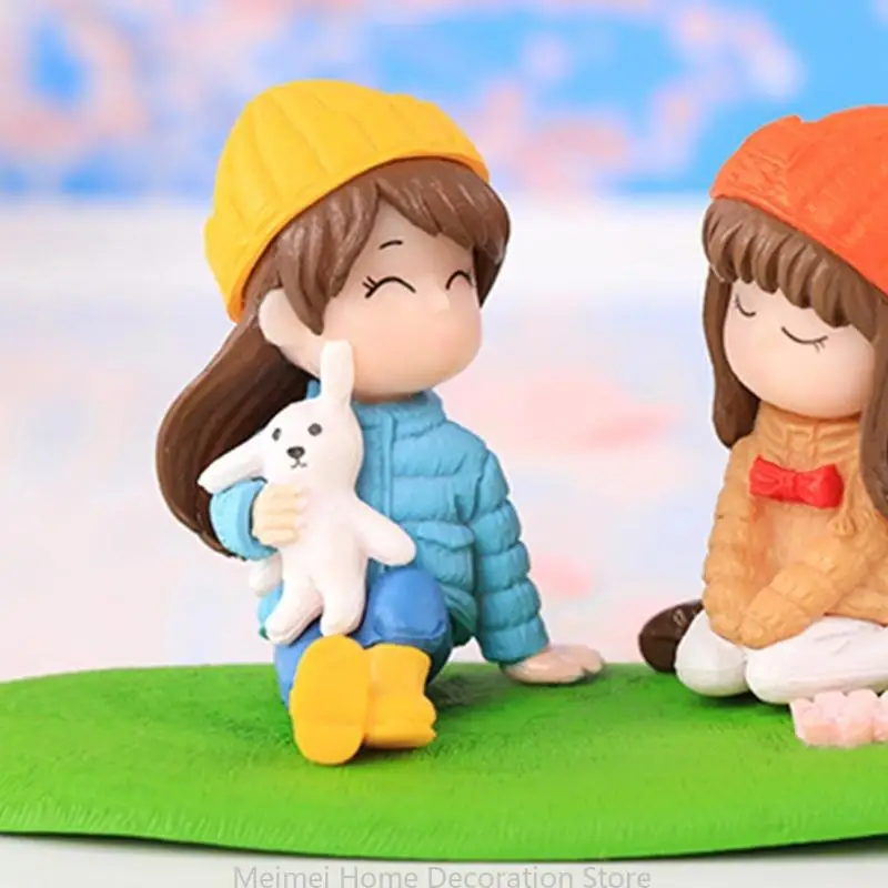 H7BF Fairy Garden Fairies Figurines Miniature Garden Girl Lawn Fairy Accessory