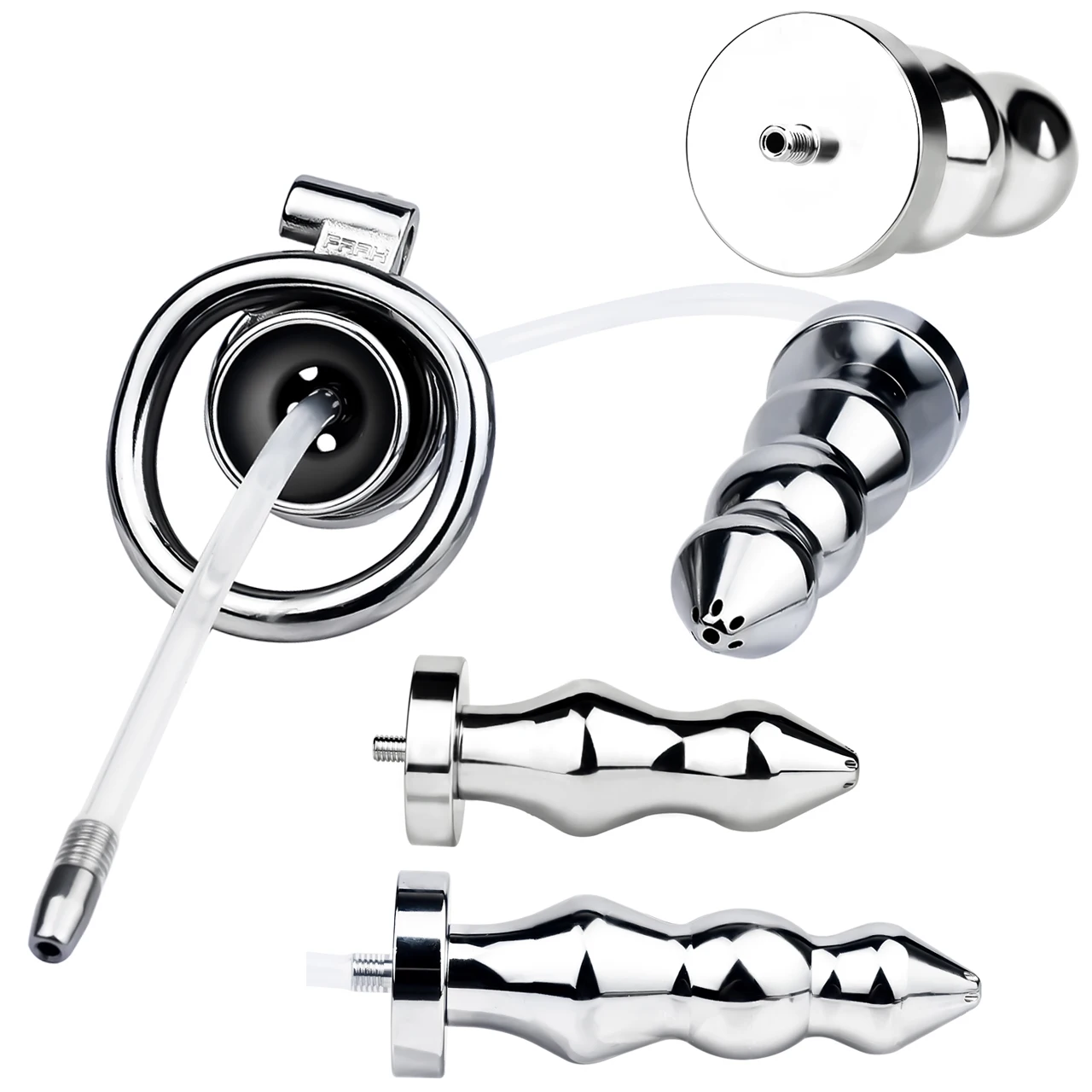 FRRK 240 Inverted Chastity Cage Device Silicone Urethral Catheter Penis Plug Cockring Stealth Lock Sex Toy For Men Adult Product