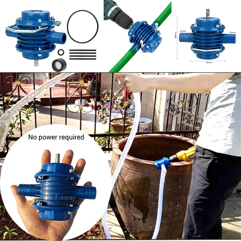 

Portable Electric Drill Pump Self-priming Liquid Transfer Pump Diesel Fluid Pump Pumping Household Garden Outdoor Tools
