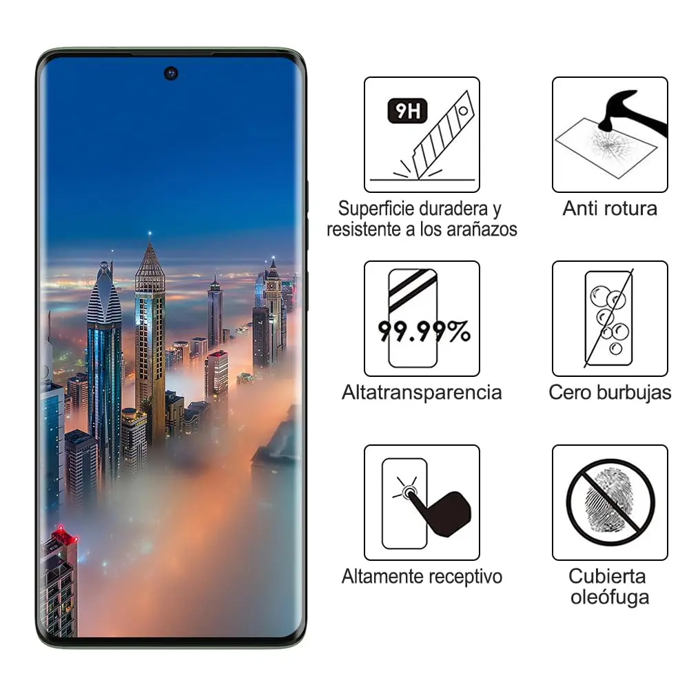 Ultra Clear 3D Curve Screen Protector - Premium Tempered Glass, High Aluminum, HD 9H, Anti-Scratch