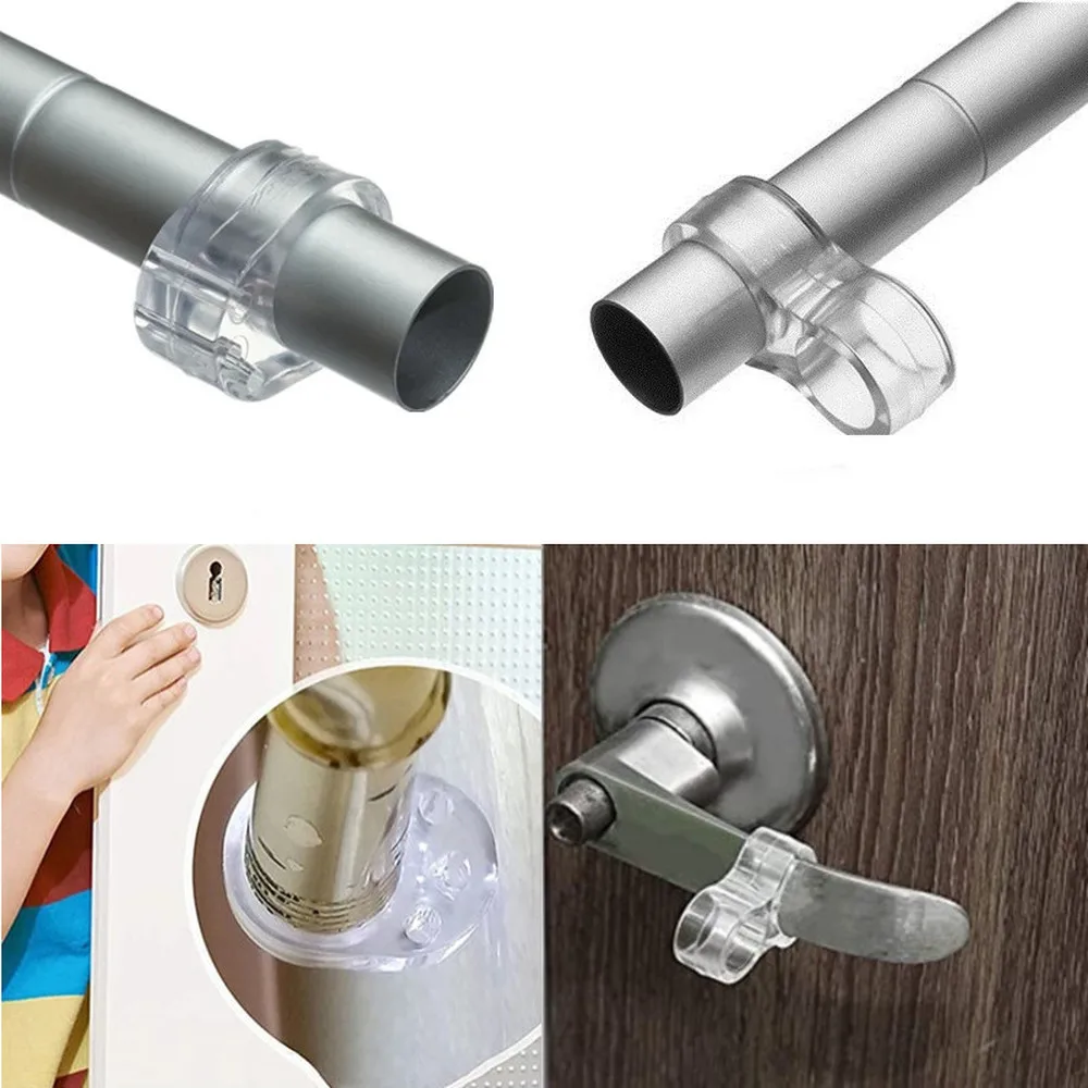Door Stopper Silicone Door Stopper Door Stopper Bumpers Silicone Transparent Door Stopper Handle Buffer Baby Safety Shockproof Pad Walls Furniture Protective For Home Kitchen Bedroom