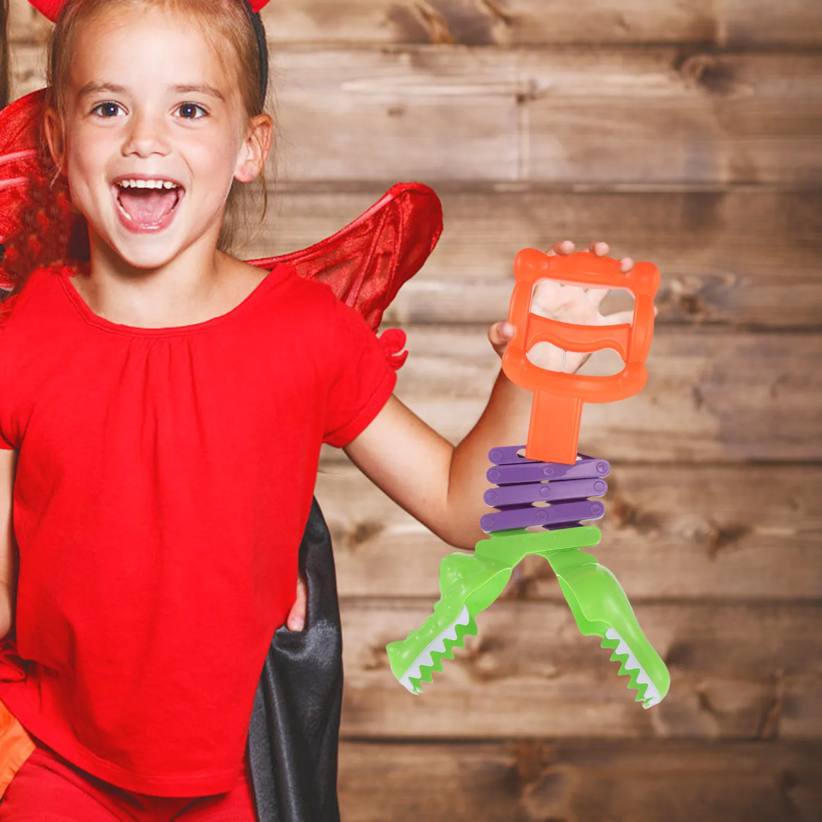 아이들을 위한 재미있는 인터랙티브 클로 그랩퍼 로봇 손 스프링 장착된 악어 디자인 교육용 운동 능력 개발 할로윈