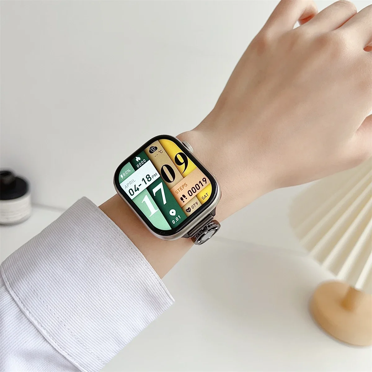 Correa de reloj inteligente en metal para apple watch elegante_voghion.com