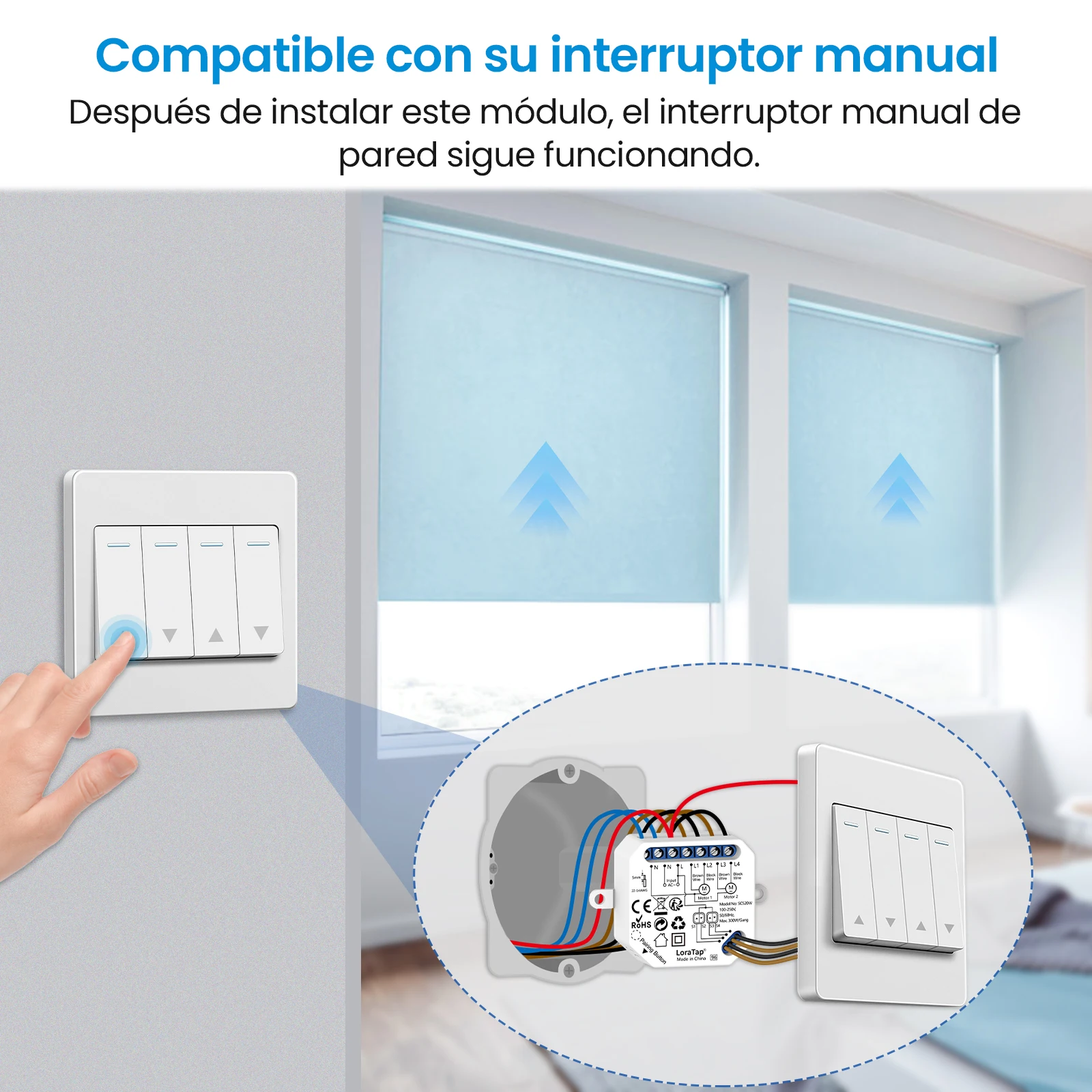 LoraTap-Módulo de interruptor para persiana enrollable, Control de voz por  Google Home, Alexa, Tuya Smart Life - AliExpress