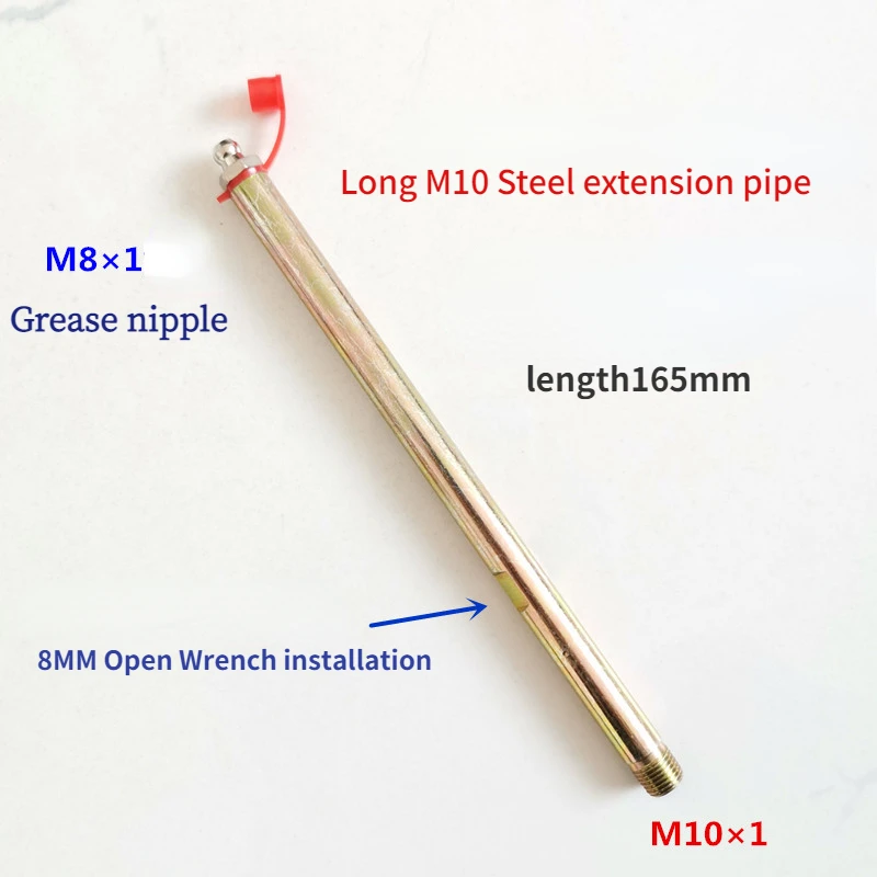 Tube D'extension De Graisse En Métal | Adaptateur En Acier Lourd De 19,6 Pouces à Haute Résistance à L'usure Pour Flux De Graisse Lisse | Outil De Lubrification Manuel Perfet
