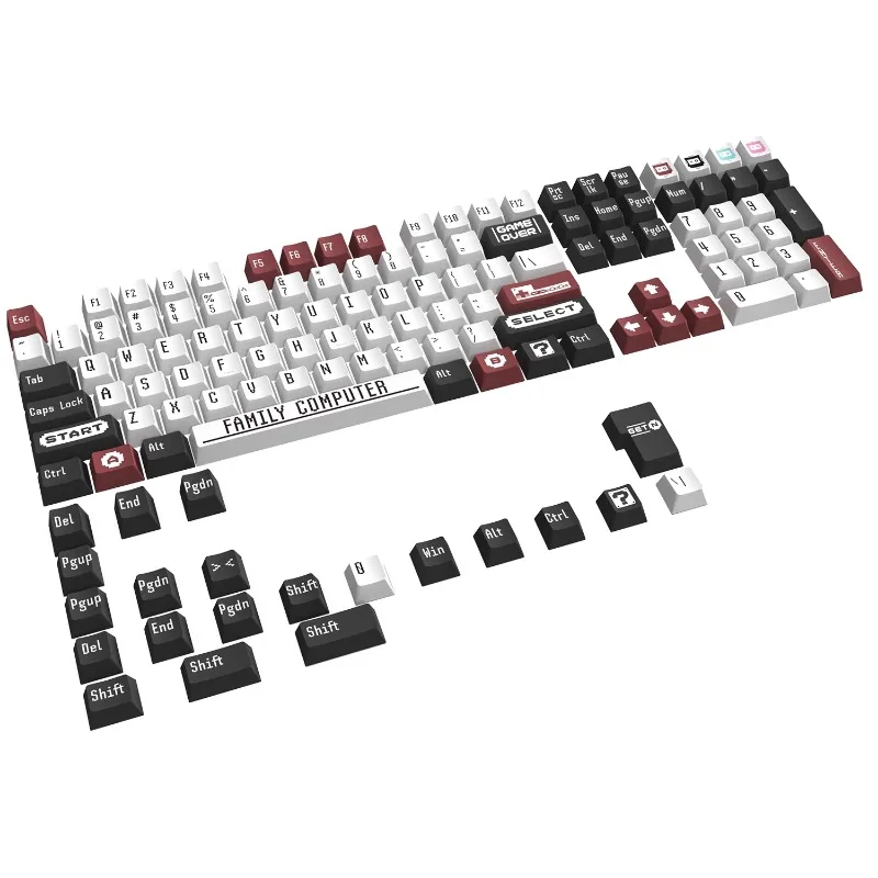 Keycaps para Teclado Mecânico Mifuny Vermelho e Branco Tema Keycaps Árabe Coreano Russo Pbt Perfil do Oem Gaming Key Caps Acessórios - Imagem 4