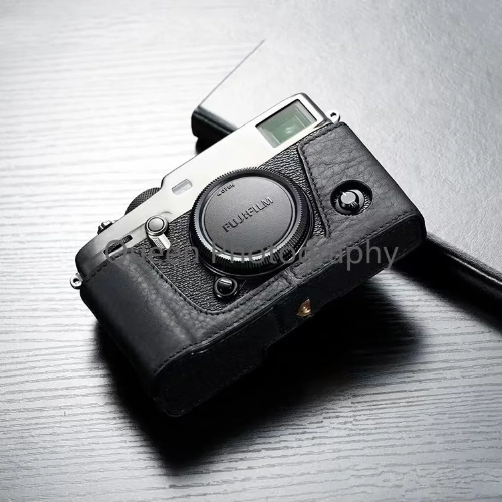 Custodia Per Fotocamera In Vera Pelle Fr Fujifilm Xpro3 Fotocamera Maniglia Per Tuta Mezza Borsa Borsa Per Fotocamera Dslr Fuji Xpro-3 Lastescaur