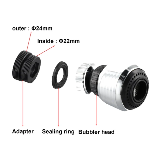 Water Saver Tap 360 Rotate Swivel Saving Aerator Diffuser Faucet Nozzle Filter Adapter Pressurized Splash For Kitchen Bathroom 3
