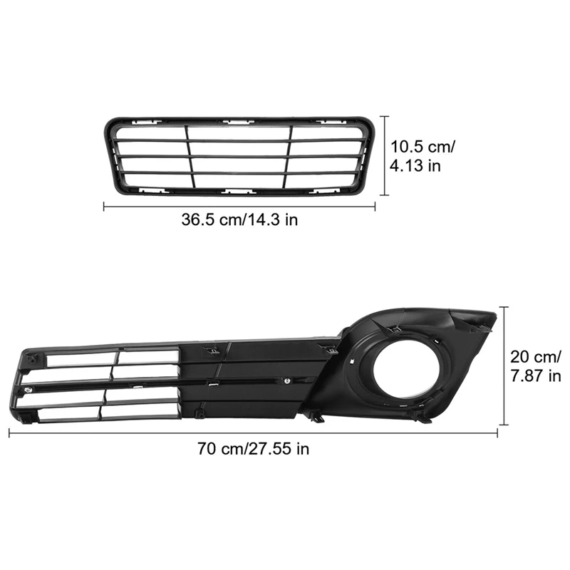 1 Set Front Bumper Lower Grille Fog Light Cover Bezel Set TO1036129 52127-06290 52128-06290 For TOYOTA CAMRY 2012-2014 Parts