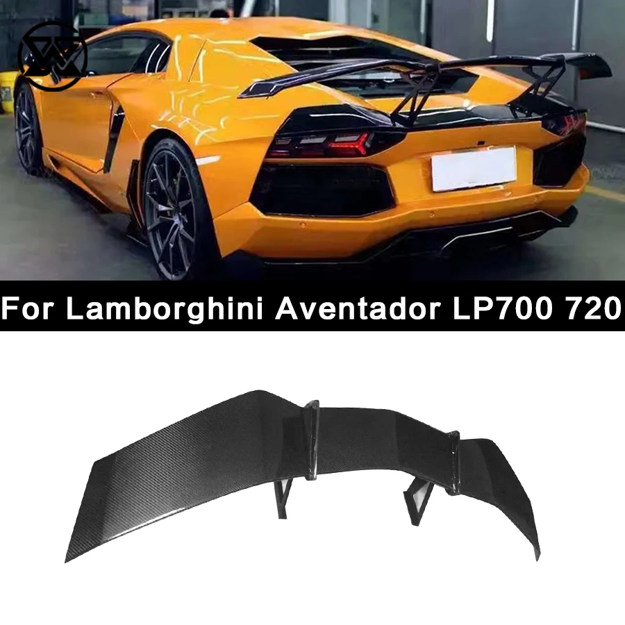 

REVO Style Rear Spoiler Tail Fins For Lamborghini Aventador LP700 720 Carbon Fiber Rear Trunk Lid Car Tail Wing Upgrade