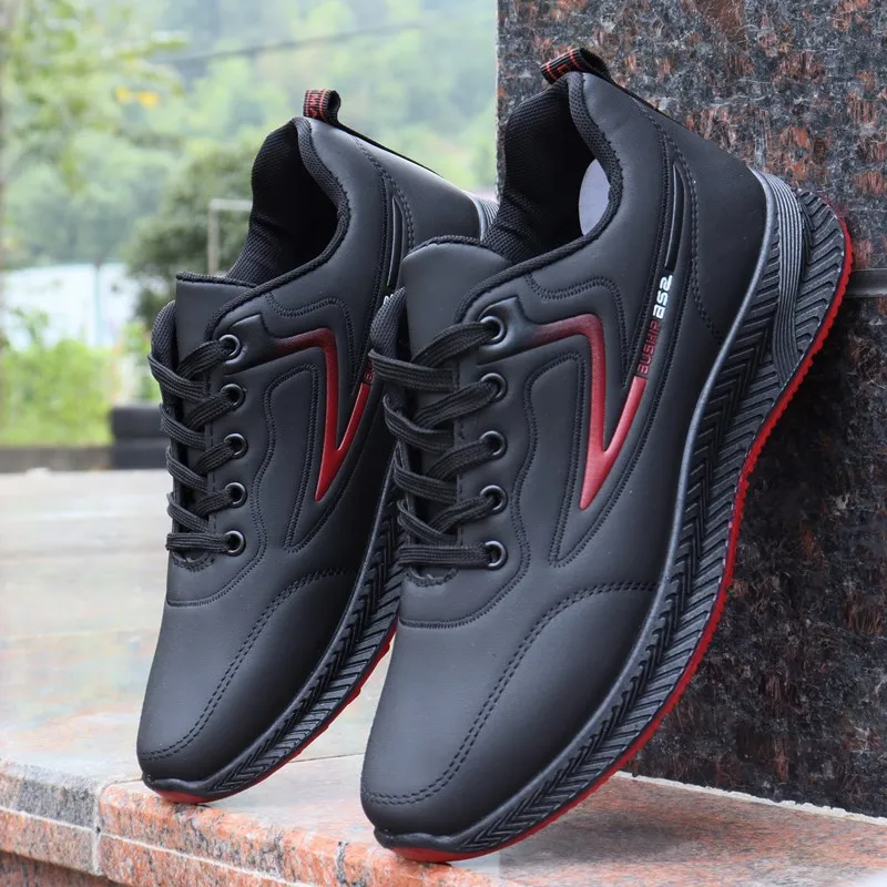 Men's Autumn Leather Waterproof Sneakers Man Sports Casual Shoes