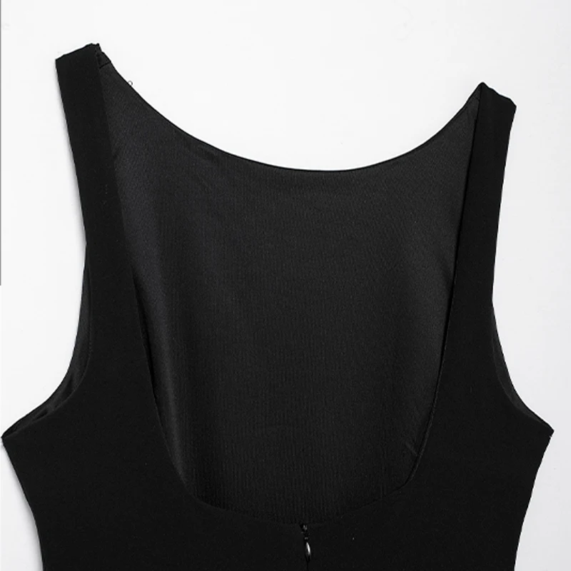 Elegant Sleeveless White Short Dress Women Slim O-neck Backless Ruffles Hem Party Evening Dresses Summer Lady Streetwear