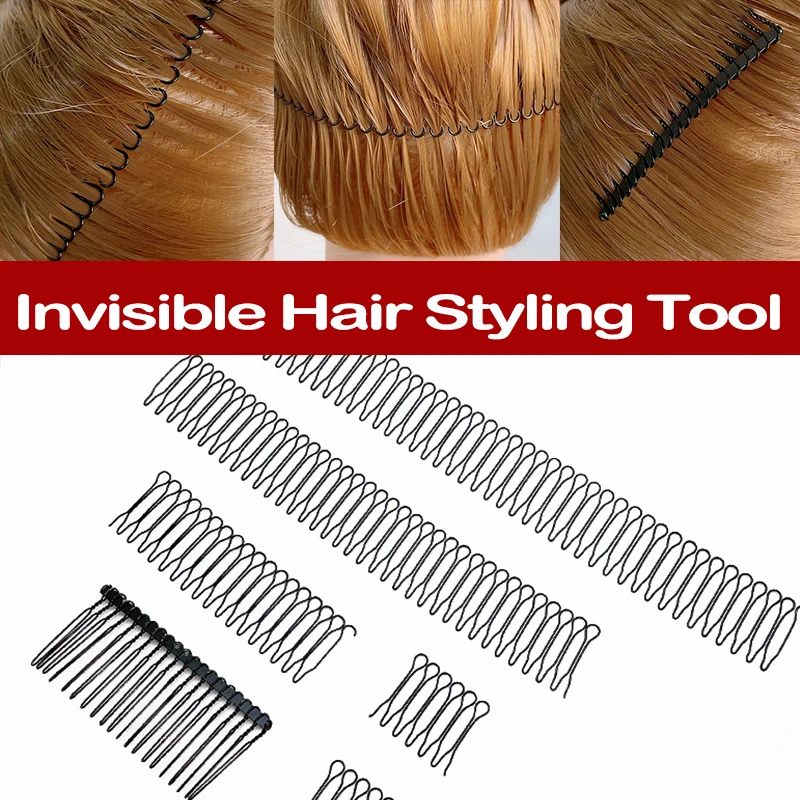 Black Invisible Professional Female Roll Black Curve Clip Pin Invisible Bang Fringe Hair Comb Hair Accessories Styling Tool big bang frontside rock n roll 1 cd